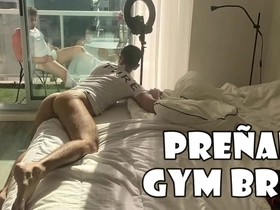 Horny gymbro shoves his hard cock up partener tight asshole - after my training day with my gymbro bareback - personal-anal trainer - he dominates his jock trainee with his cock - with alex barcelona