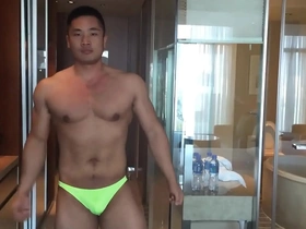 Asian male model masturbating - tony